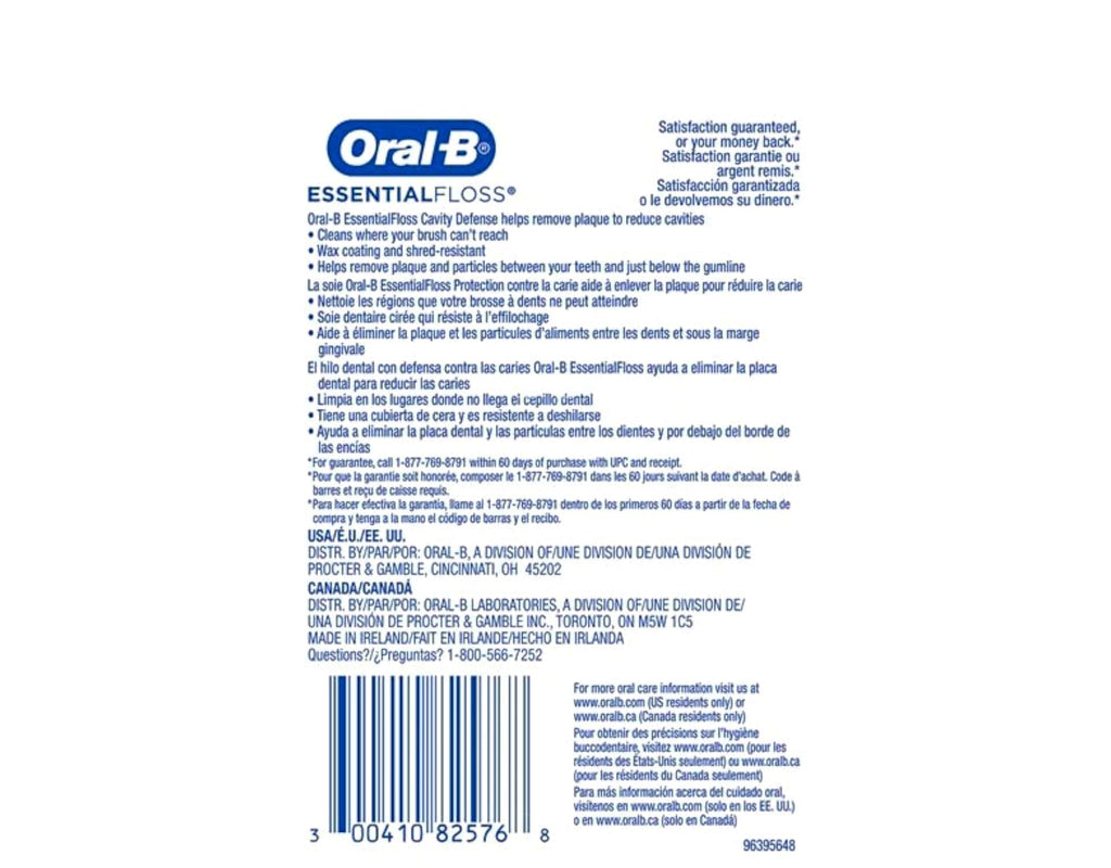 Buy now Oral-B Essential Floss 55 Yards Waxed (Pack of 6) at indiglob india