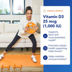 Pure Encapsulations Vitamin D3 25 mcg (1,000 IU), 60 Capsules | Supplement to Support Bone, Joint, Breast, Heart, Colon and Immune Health*, with Premium Vitamin D
