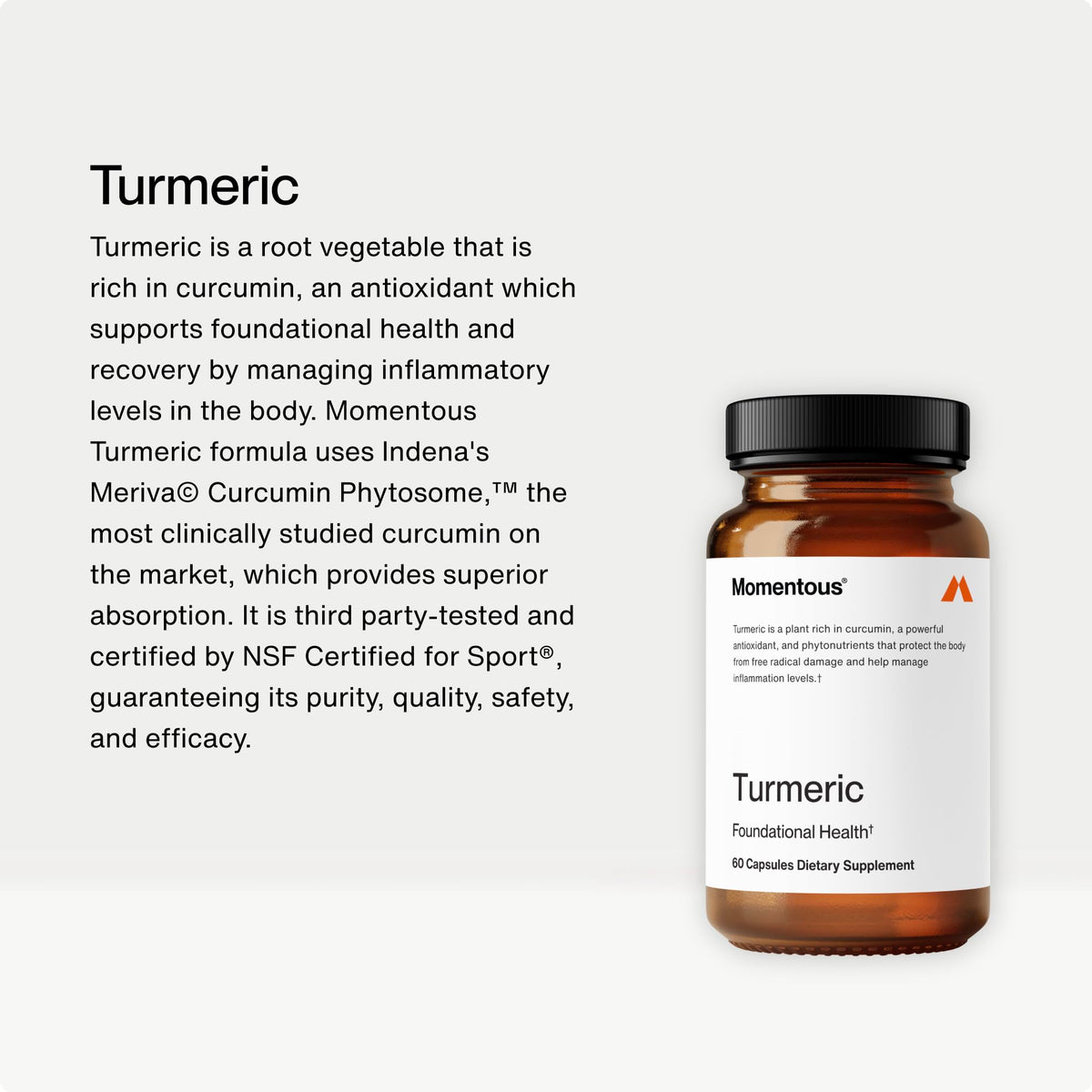 Momentous Turmeric Supplement, Meriva Curcumin, 1,000mg per Serving