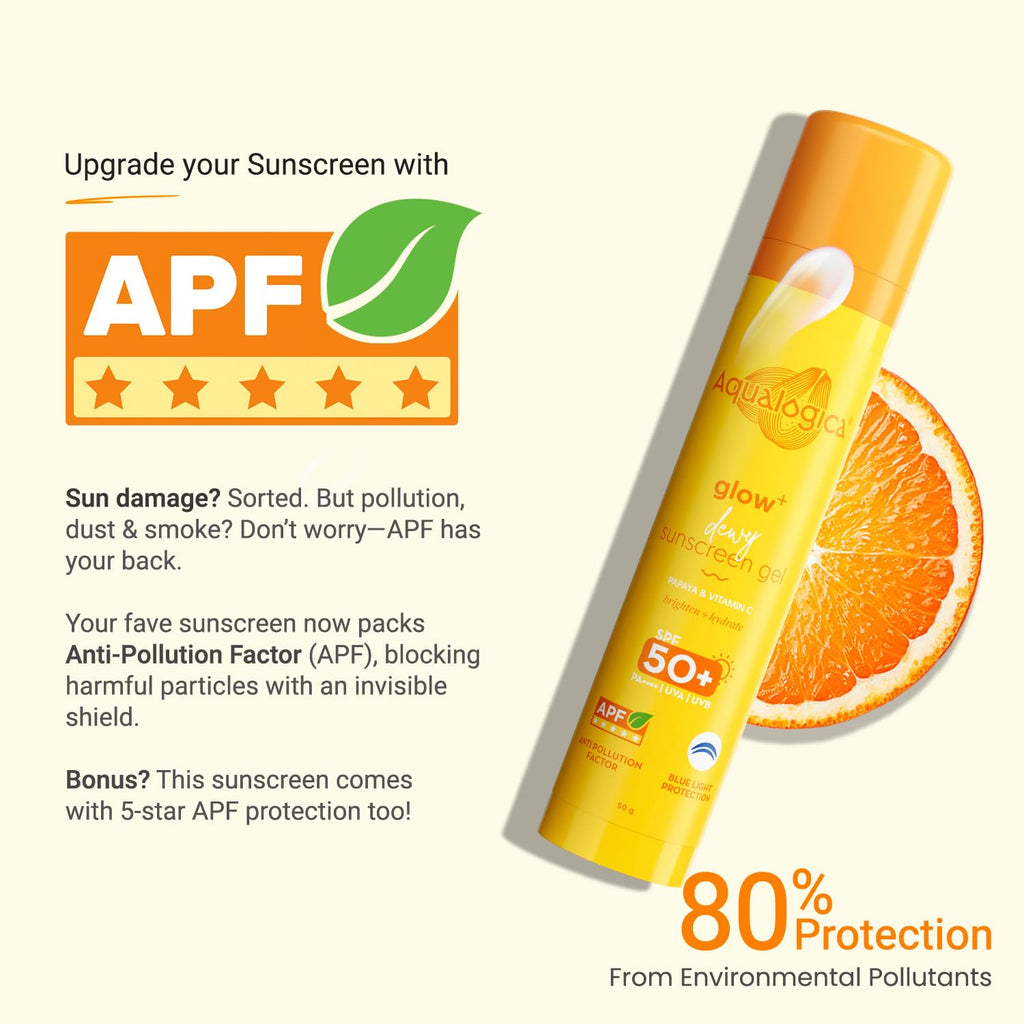 Buy now Aqualogica Glow+ Dewy Face Sunscreen with SPF 50+ & PA+++ | Blue Light Protection & No White Cast | Helps Give Glowing Skin with Papaya & Vitamin C | 1.76 Oz/50g at indiglob india