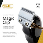 Wahl Professional 5 Star Magic Clip Corded Fade Clipper for Men,Model 8451