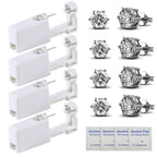 HYJLPAF Ear Piercing Kit, 4 Pack Self Piercing Gun with 5mm Earring Studs