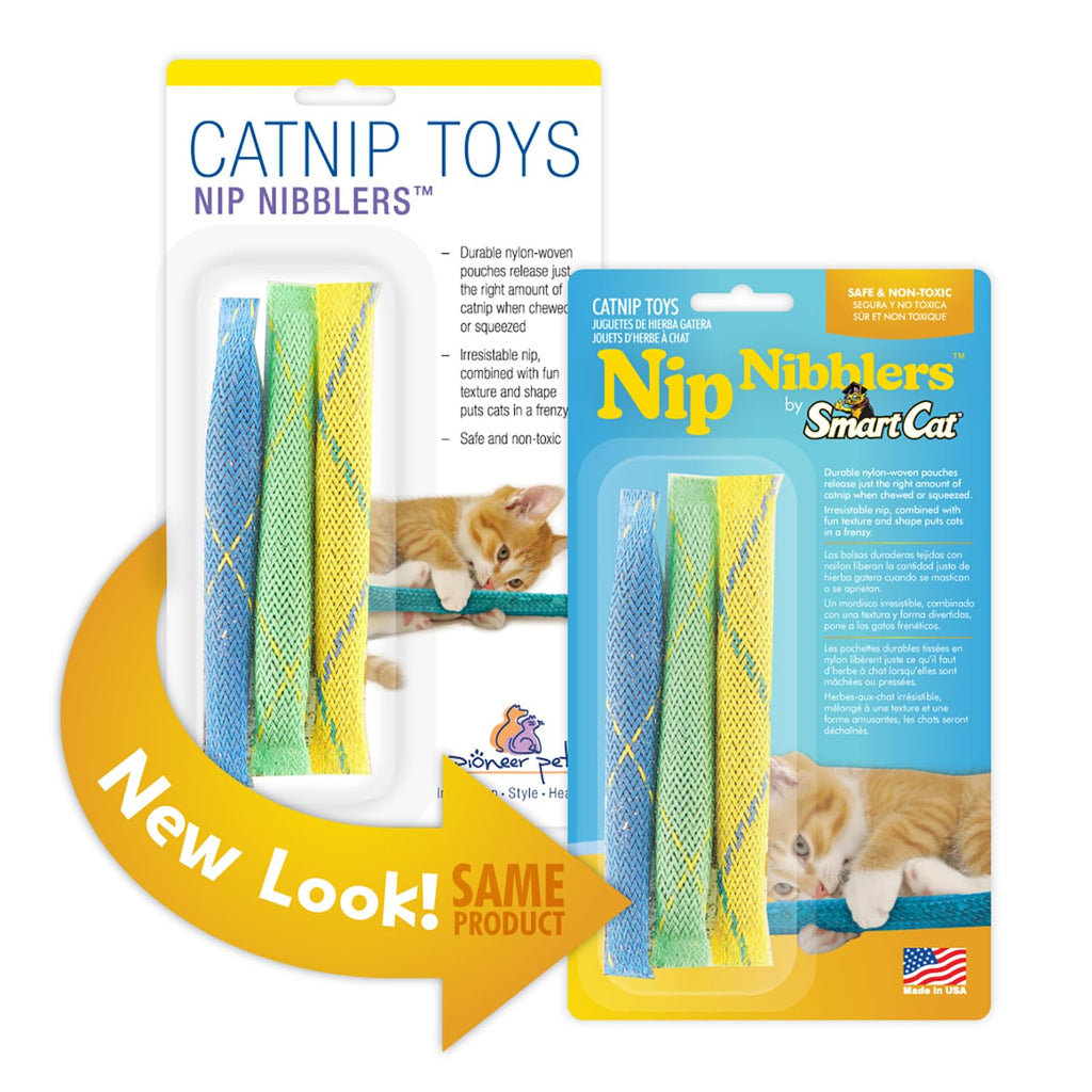 Pioneer Pet Nip Nibblers Catnip Toy – 3 Pack – Catnip Filled Toys For Indoor Cats -Teething Toy For Kittens That Bite And Chew
