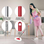 Spin Mop Replacement Set for EasyWring 1-Tank, 2 Heads, Handle, Base, Brush