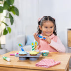 Buy now Melissa & Doug Bake & Decorate Wooden Cupcake Kit, with Play Food, Toppings & Play Kitchen Accessories, Preschool Learning Toys for Girls & Boys 3+ at indiglob india