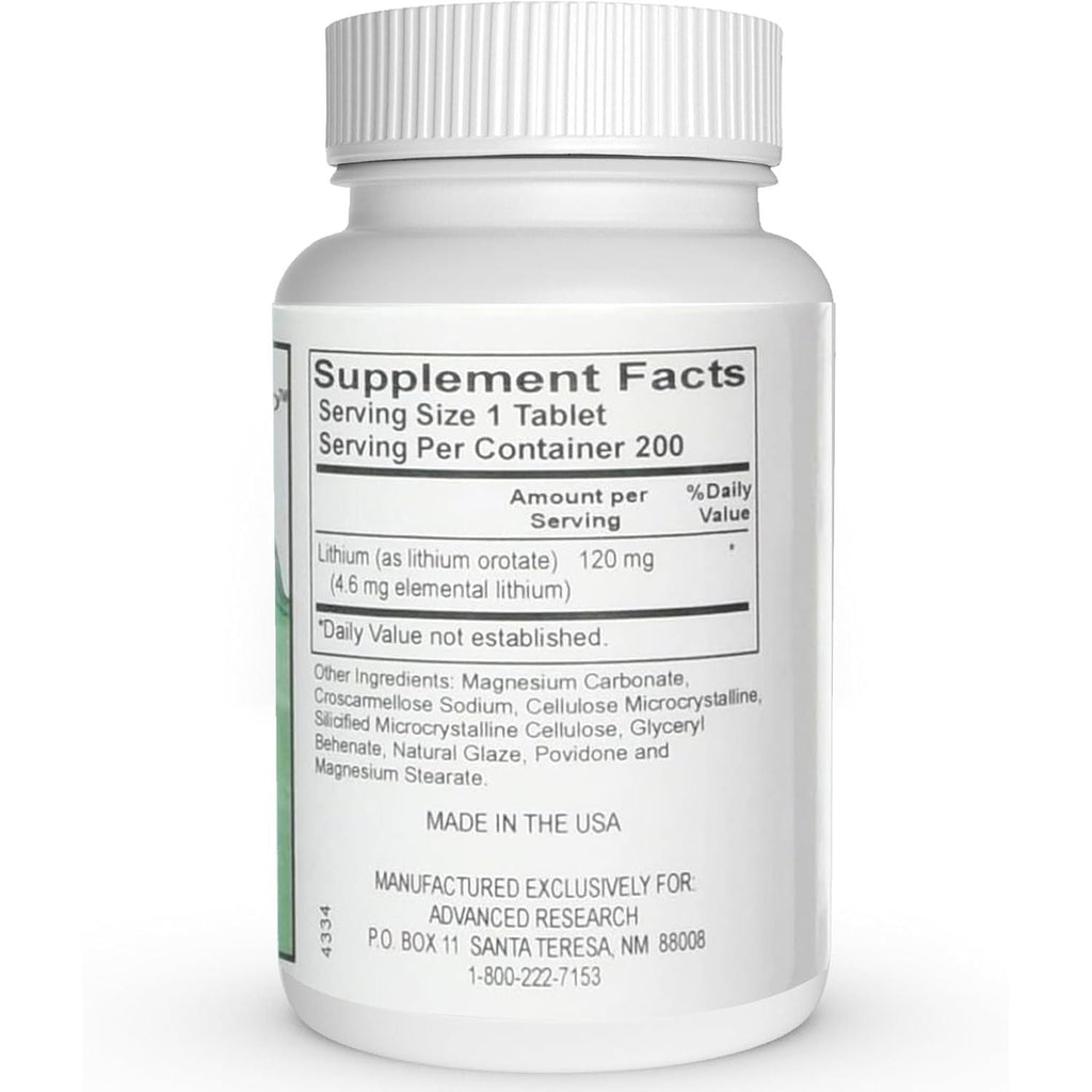 Buy now Dr. Hans Nieper Lithium Orotate 5mg, 200 Count, Lab Tested, Non-GMO, Gluten Free, Vegan Friendly, Supports Brain Health at indiglob india
