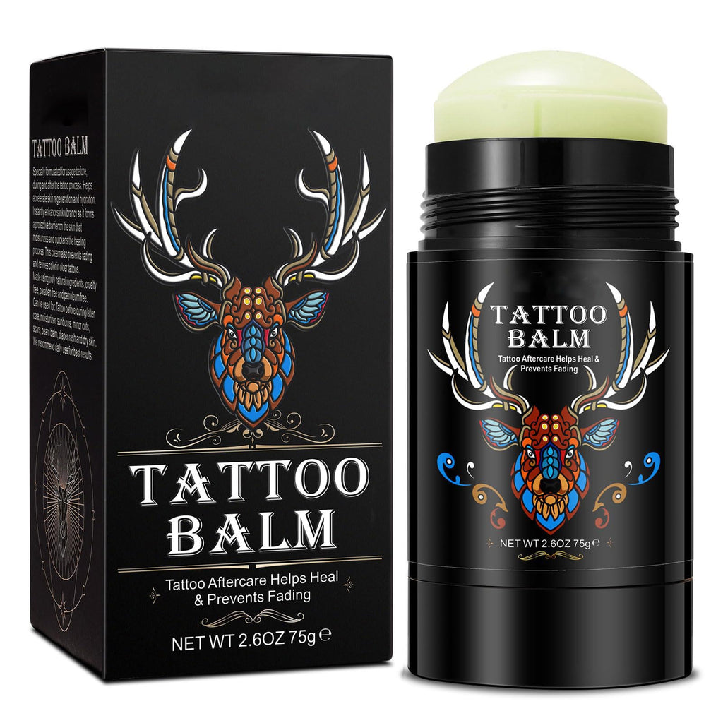 2pack Tattoo Aftercare Butter Balm, 2.6 oz, Old & New Tattoo Moisturizer Healing Brightener for Color Enhance, Natural Tattoo Cream