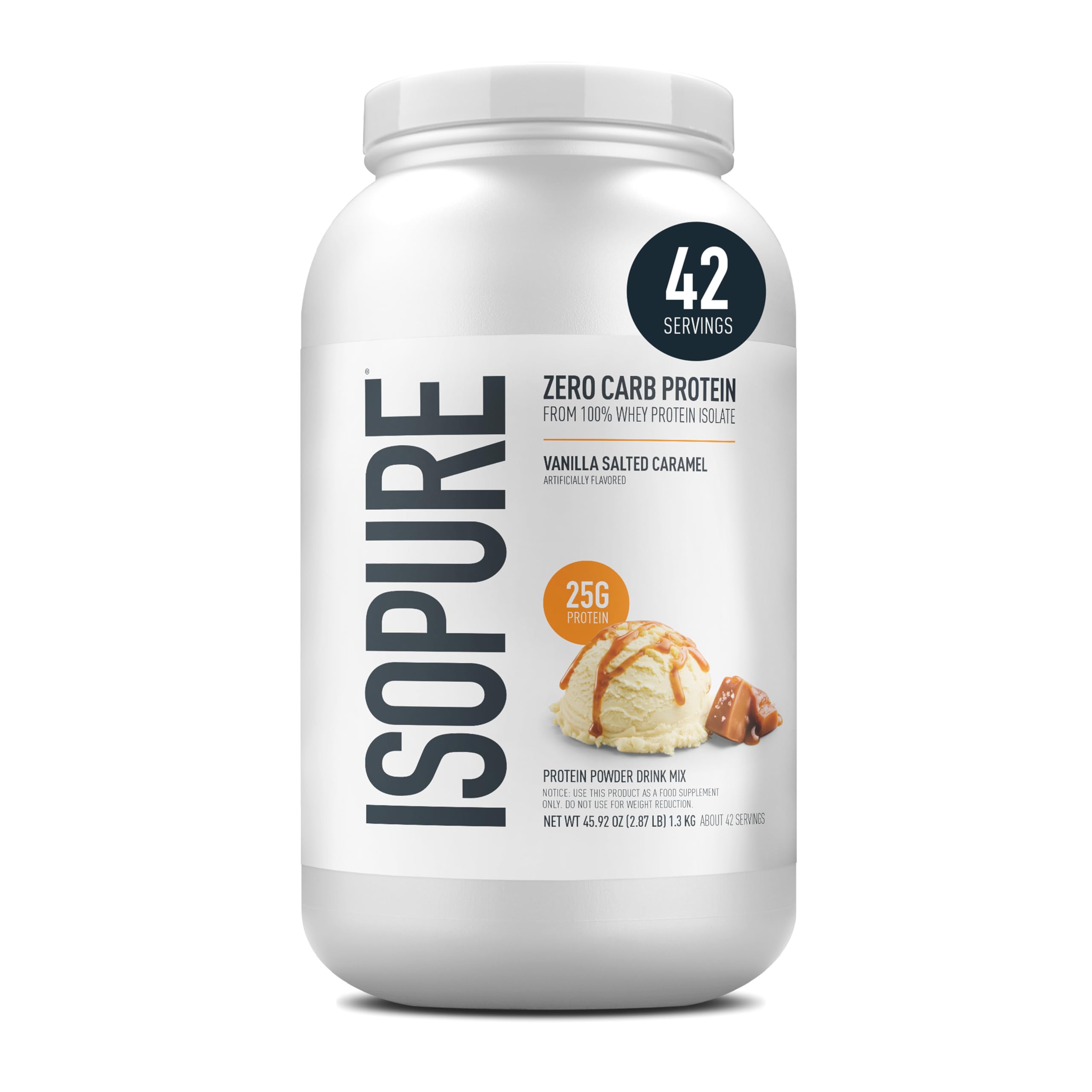 Buy now Isopure Zero Carb 100% Pure Whey Isolate Protein Powder, Lactose Free, Gluten Free, with Vitamins, Creamy Vanilla, 25g Protein Per Serving, 1 Lb, 15 Servings (Packaging May Vary) Vanilla Salted Caramel 3 Pound (Pack of 1) at indiglob india