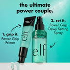 e.l.f. Power Grip Dewy Setting Spray, Ultra Fine Mist Made With Hyaluronic Acid, Grips Makeup For A Hydrated-Looking, Dewy Finish, Vegan & Cruelty-Free