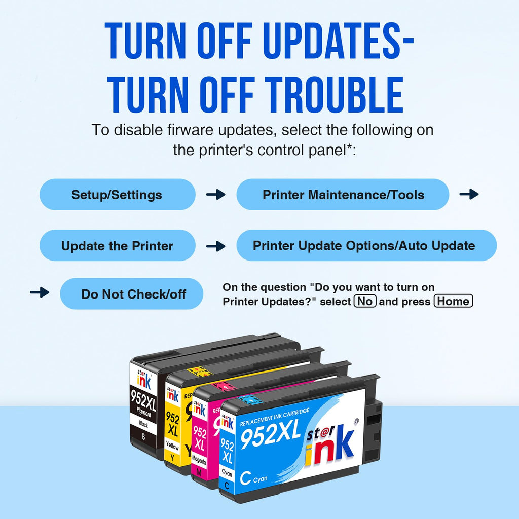 952 952XL Ink Cartridges Combo Pack for HP OfficeJet Pro 8710 7740 8720