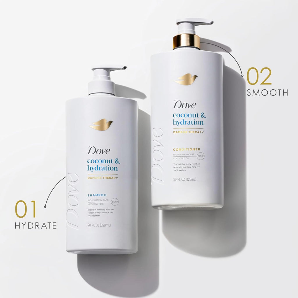 Dove Conditioner Coconut & Hydration for Dry Hair Care, 28 Fl Oz