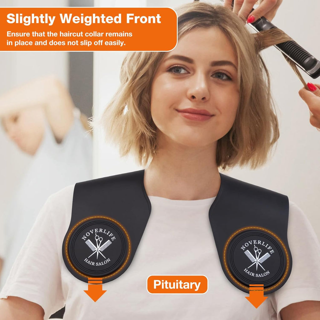 Buy now Noverlife Hair Cutting Collar, Waterproof Silicone Hair Dye Collar, Barber Hair Cutting Pad Haircut Neck Wrap for Salon at indiglob india