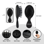 RHOS Folding Brush with Mirror for Women, ergonomic design, air vent holes, compact, available online for easy ordering.