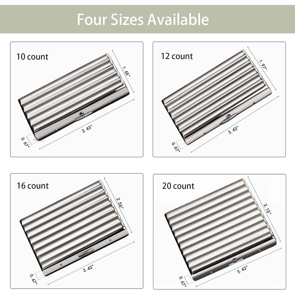 Buy now Creative Thin Portable Stainless Steel Pocket Carrying Cigarette Box Case for Holds 10 Regular Size Cigarettes (Not Included Cigarette) at indiglob india