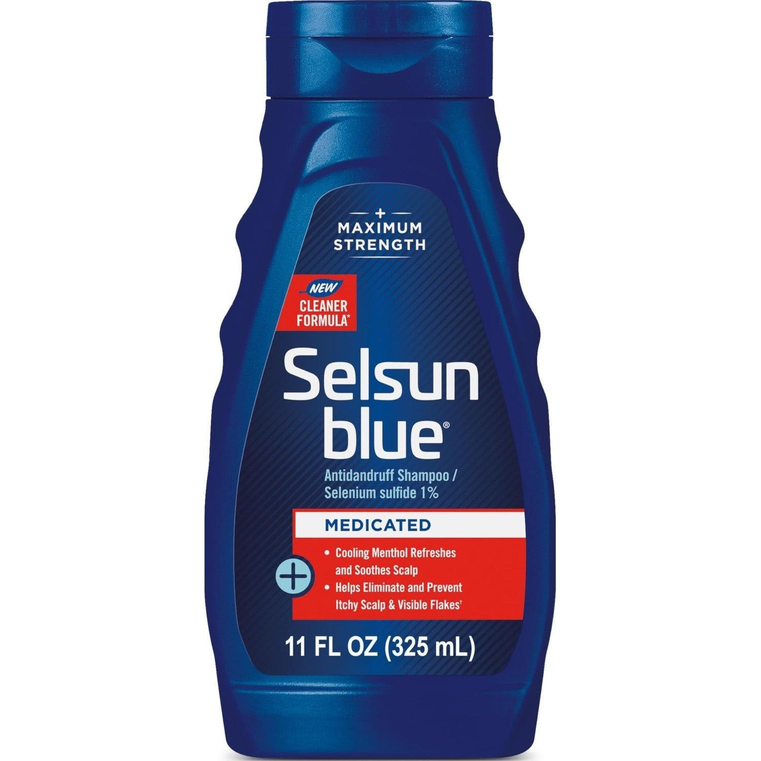 Selsun Blue Medicated Antidandruff Shampoo, Maximum Strength Scalp Treatment With Selenium Sulfide, 11 fl. oz.