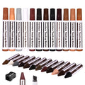 Furniture Repair Kit Wood Markers - Markers and Wax Sticks for Stains, Scratches, Wood Floors, Tables, Desks, Carpenters, Bedposts, Touch Ups, and Cover Ups (25)
