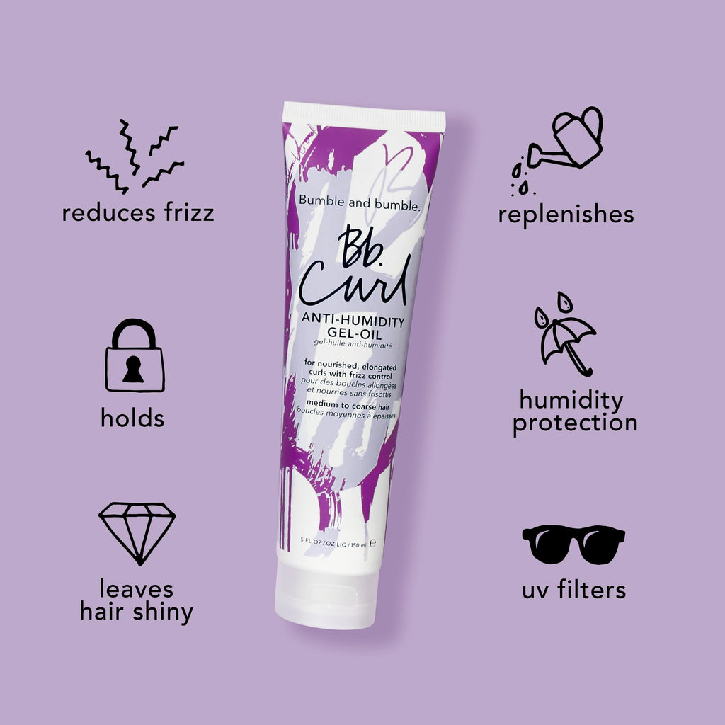 Bumble and bumble. Curl Anti-Humidity Gel-Oil | Anti Frizz | Adds Bounce, Shine, Moisture |For Medium to Thick Coily, Curly Hair | With Jojoba, Avocado + Coconut Oil | Standard Size, 5 Fl Oz