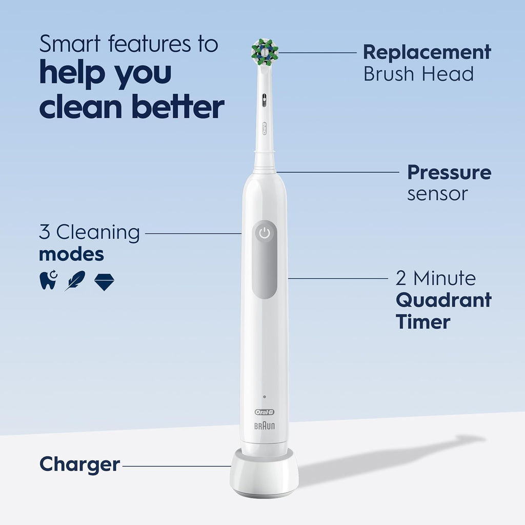 Buy now Oral-B Pro 1000 Rechargeable Electric Toothbrush, White at indiglob india
