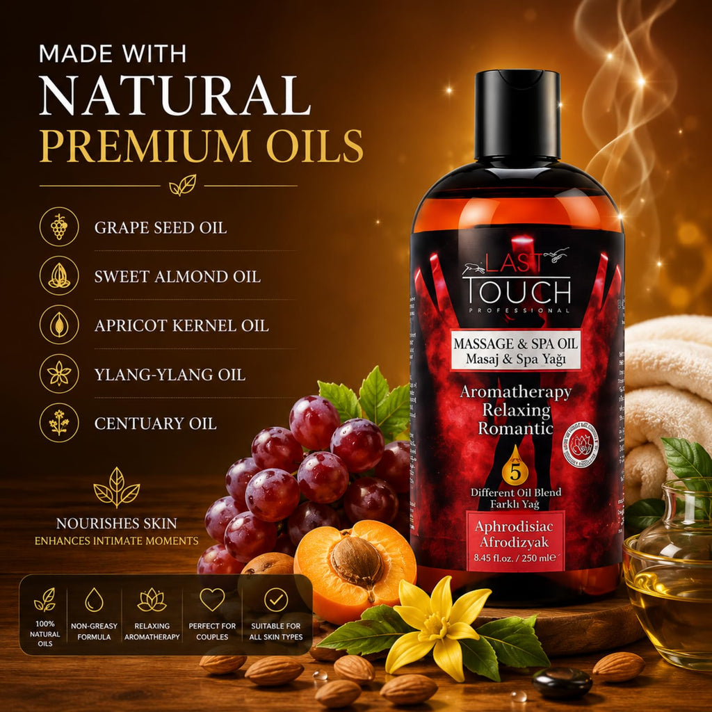 Aphrodisiac Massage Oil for Couples - Massage Oils for Date Night - Massage Oil for Massage Therapy - Aromatherapy Oil for Intimate Moments -Aphrodisiac Massage Oils - Muscle Relaxer Oils 8.45 Fl Oz.