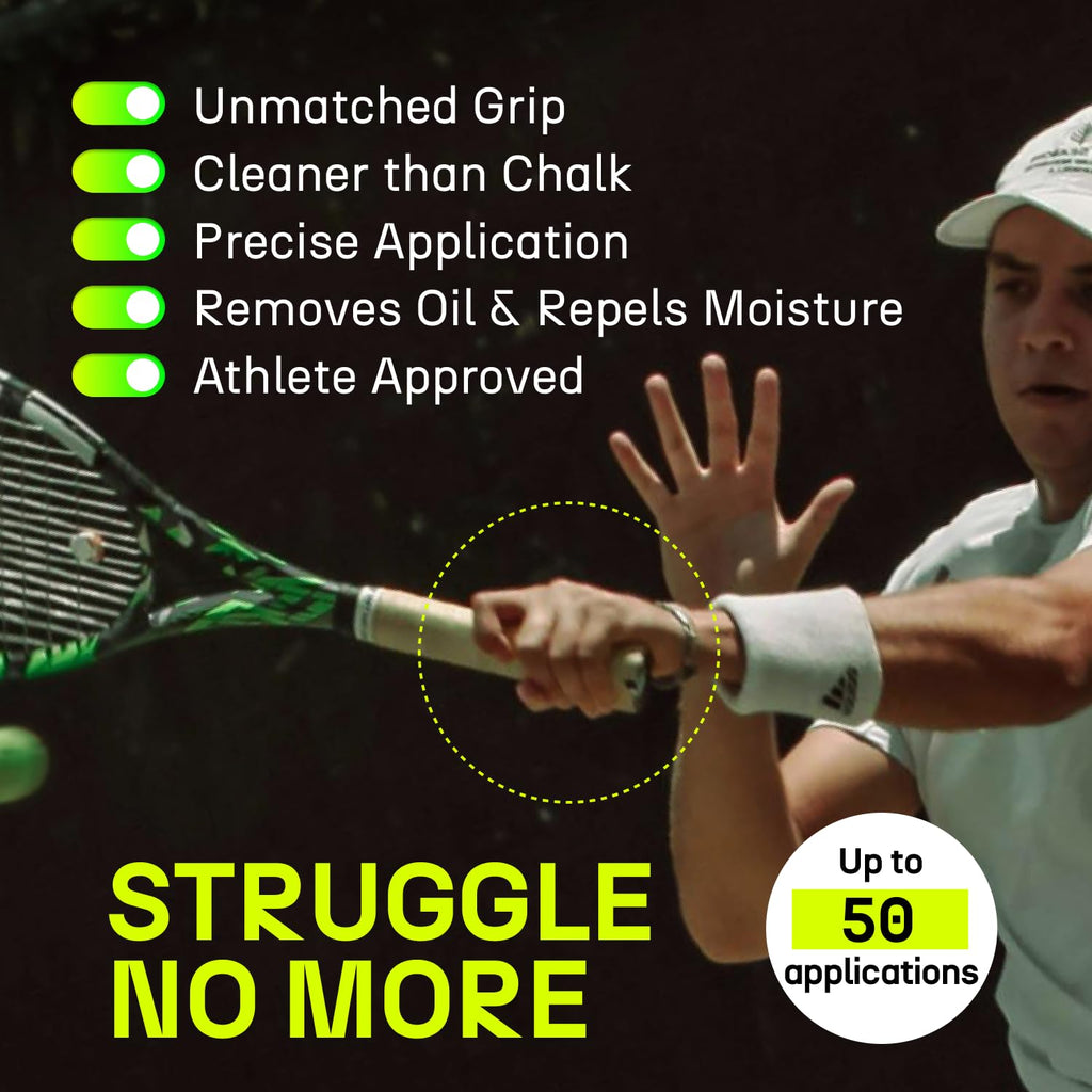 Chalkless Black Grip Enhancer for Pickleball, Tennis, Golf, Shooting Sports