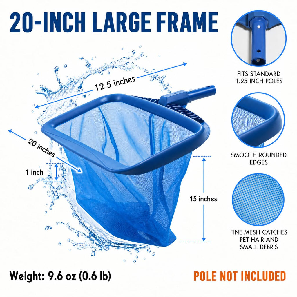STARGOODS 20" Pool Skimmer Net, Blue