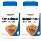 Nutricost Nattokinase 2,000FU, 120 Capsules, Gluten Free, GMO-Free | Vegetarian Friendly