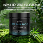 Men's Body Scrub Tea Tree Oil Mens Exfoliating Body Wash Body Scrub for Men