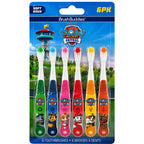Brush Buddies Paw Patrol Kids Toothbrush Set of 6 Pack Soft Bristle Toothbrushes for Toddlers Ages 2+, Extra Gentle Bristles, Small Head, Easy Grip Handle, Fun Paw Patrol Characters, Kids Oral Care