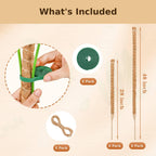 4 Pack Moss Pole, 2 Pack 28" & 2 Pack 48" Bendable Monstera Plant Support, Plant Stakes for Climbing Indoor Plants, Coco Coir Moss Pole for Potted Plants, Pothos, Philodendron