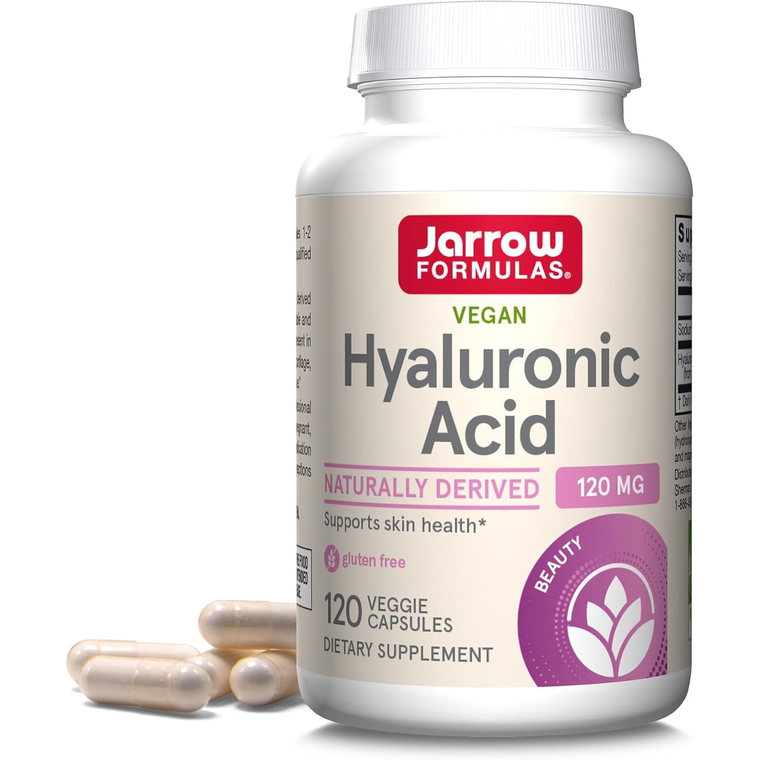 Buy now Jarrow Formulas Hyaluronic Acid 120 mg, Dietary Supplement, Skin Health Support, 60 Veggie Capsules, Up to 30 Day Supply 120 Count (Pack of 1) Unflavored at indiglob india