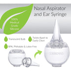 Buy now Innovo FSA/HSA Eligible Hospital Grade Silicone Twister Bulb Baby Ear Syringe and Nasal Aspirator, Sucks Snot and Mucus, Cleanable and Reusable, Clear at indiglob india