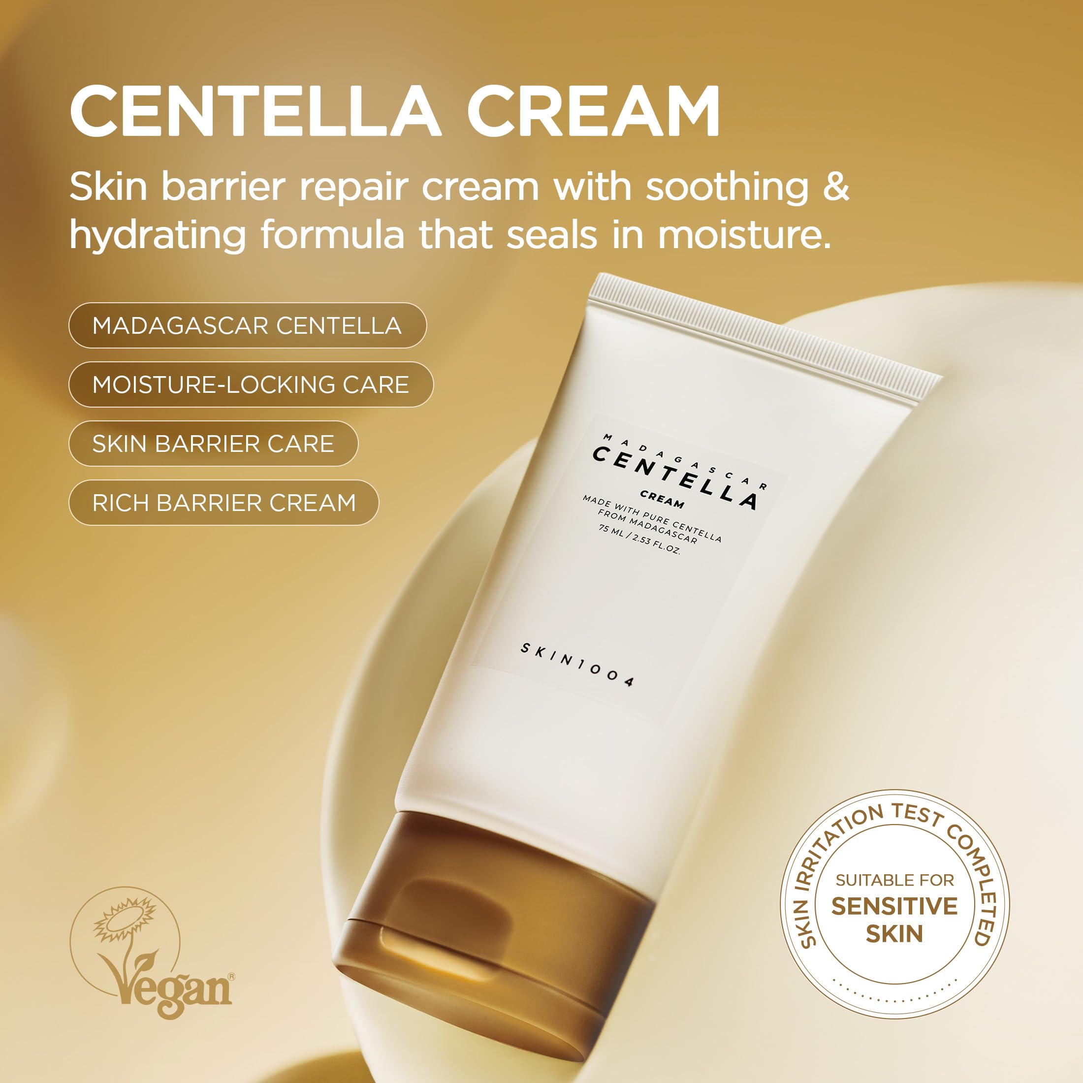Buy now SKIN1004 Madagascar Centella Cream, 2.54 fl.oz, 75ml, Korean Face Moisturiser with Centella Asiatica, Face Cream with Panthenol & Shea Butter, Face Moisturizer for soothing, Daily Korean Skincare at indiglob india
