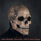 Buy now RRANYF Creepy Halloween Full Head Skull Mask with Movable Jaw, Adult Entire Head Realistic Latex Helmet, Scary Skeleton at indiglob india