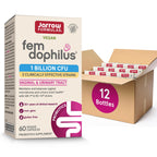 Jarrow FemDophilus Probiotics, Vaginal & Urinary Tract Support, 60 Capsules | Vaginal Health Support, Urinary Tract Support, 1 Billion CFU, Clinically Studied Strains, Shelf-Stable, Vegan, Gluten-Free