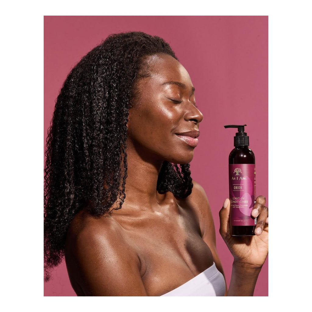 As I Am Onion Leave in Conditioner - 8 oz - with Red Onion, Ceramides & Isoquercetin - Helps Support Healthy Hair Growth