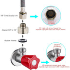 Buy now G 1/2 Female to 3/8 Male COMP Reducer Adapter, Brass Pipe Fittings Water Hose Adapter, Compression Fitting for Kitchen Bathroom Faucet, Pipe Connector with Rubber Washer,(2 Pack) at indiglob india