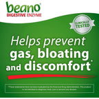 Buy now Beano Digestive Enzyme, Preventive Gas Relief for Adults, Helps Prevent Gas & Bloating, 100 Tablets at indiglob india