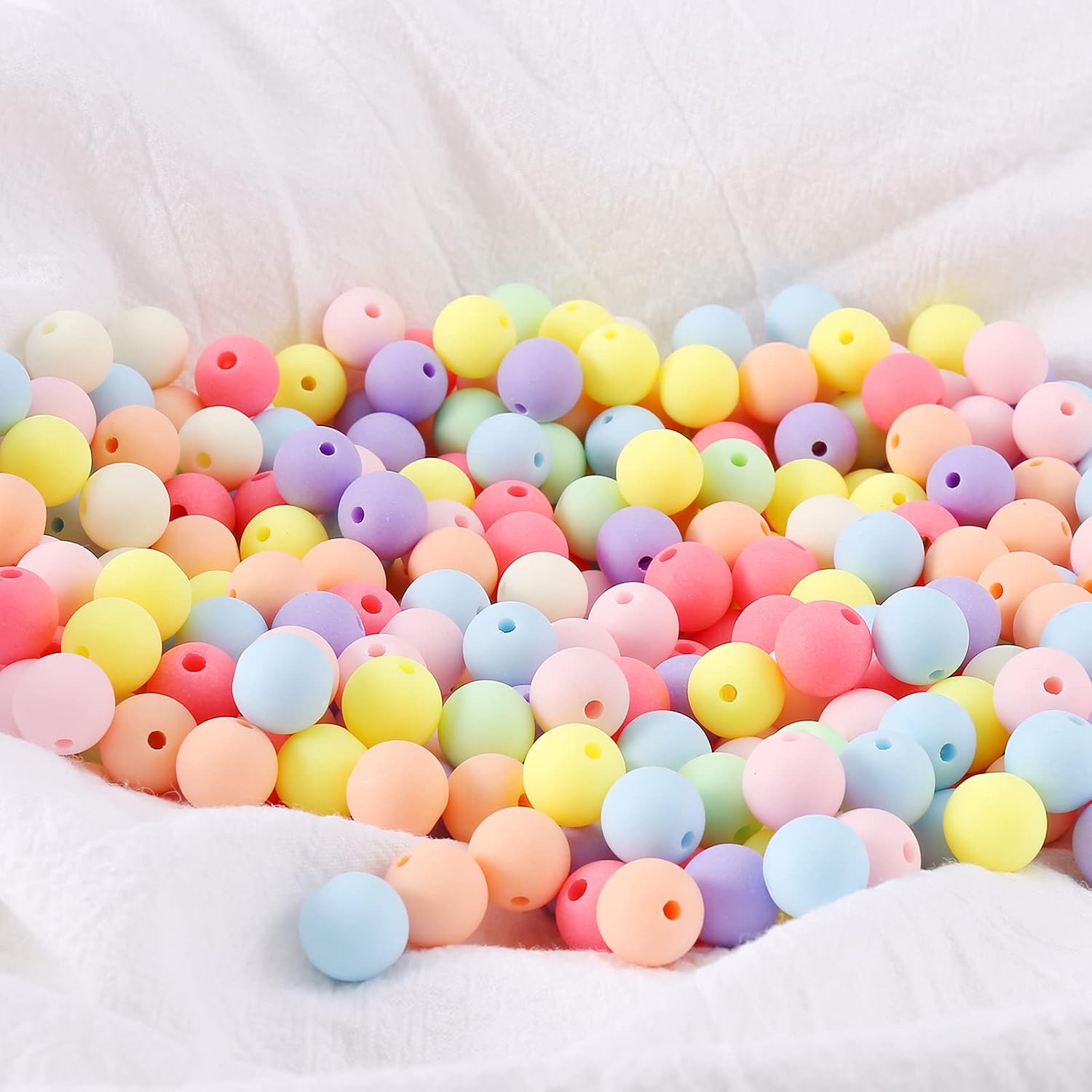 Buy now ToBeIT Color Beads Acrylic Round Beads Pastel Round Bead for DIY Necklace, Bracelet, Earring Jewelry Making (8mm-770pcs) 12mm-300 at indiglob india