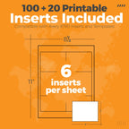 100 Pack of 4x3 Magnetic Name Badge Holders (White Printable Inserts Included) Customizable Magnetic Name Tags for Office, Conventions, School, and Events - Durable and Clear Plastic Name Tag Holder