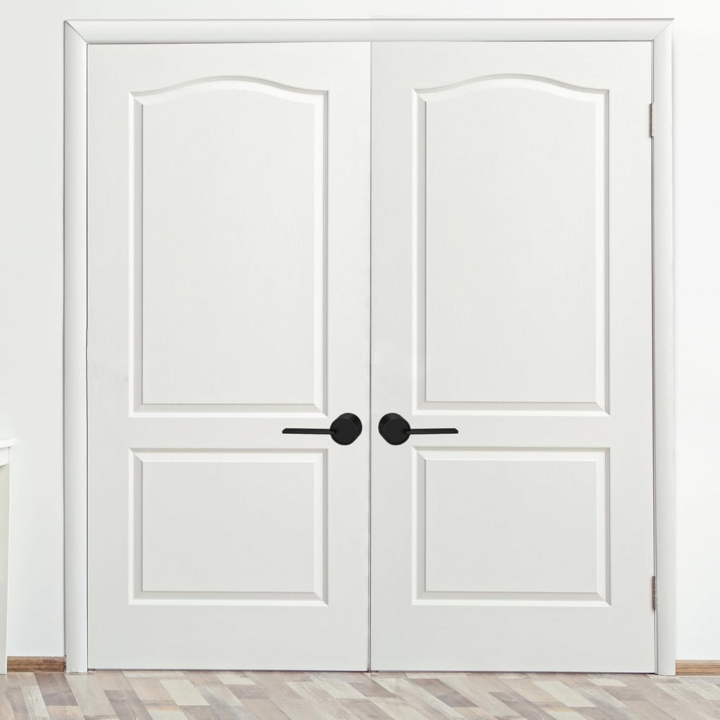 Buy now Berlin Modisch Zero Gravity Urban Series Dummy Lever Door Handle Pack of 2 Non-Turning Single Side Pull Only Lever Set [for Closet or French Doors] Heavy Duty – Iron Black Finish at indiglob india
