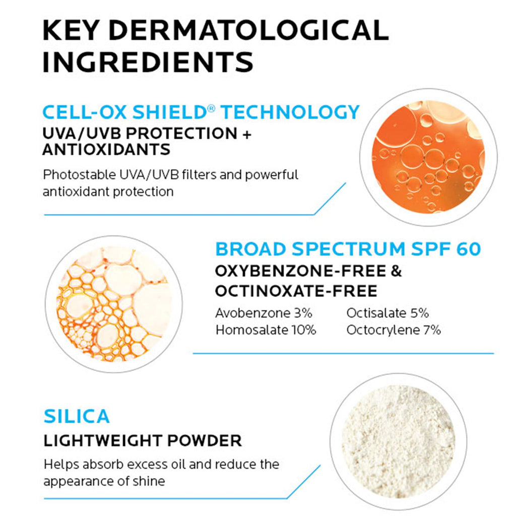 Anthelios Light Fluid Facial Sunscreen SPF 60, Lightweight Sunscreen for Face, Fluid Texture, Broad Spectrum SPF
