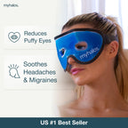 MyHalos Cooling Gel Eye Mask, Cold Ice Pack for Puffy Eyes & Dark Circles | Instant Relief for Puffy Eyes & Dark Circles, Reusable Gel Beads, Soothes Headaches & Sinus Pain, Flexible Fit, Freezer Safe