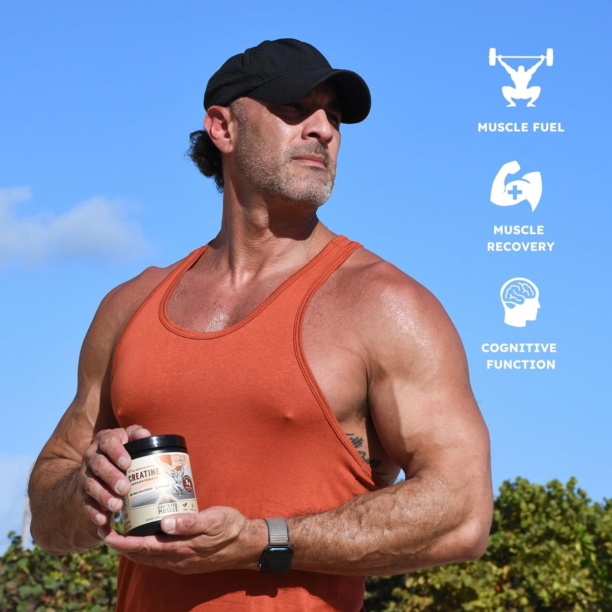 Earth Fed Muscle Creatine Monohydrate Powder, 300g, Unflavored