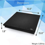 Buy now Pyle Sound Dampening Speaker Riser Foam - Audio Acoustic Noise Isolation Platform Pads Recoil Stabilizer w/ Rubber Base Pad For Studio Monitor, Subwoofer, Loud Speakers - PSI15 (15 x 15 x 1.8 Inch) at indiglob india