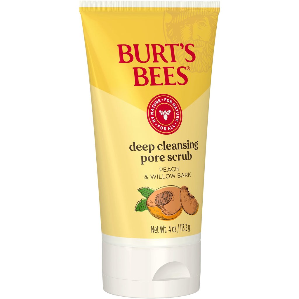 Buy now Burt's Bees Deep Cleansing Pore Scrub with Peach and Willow Bark, 4 Ounces, Pack of 3 at indiglob india