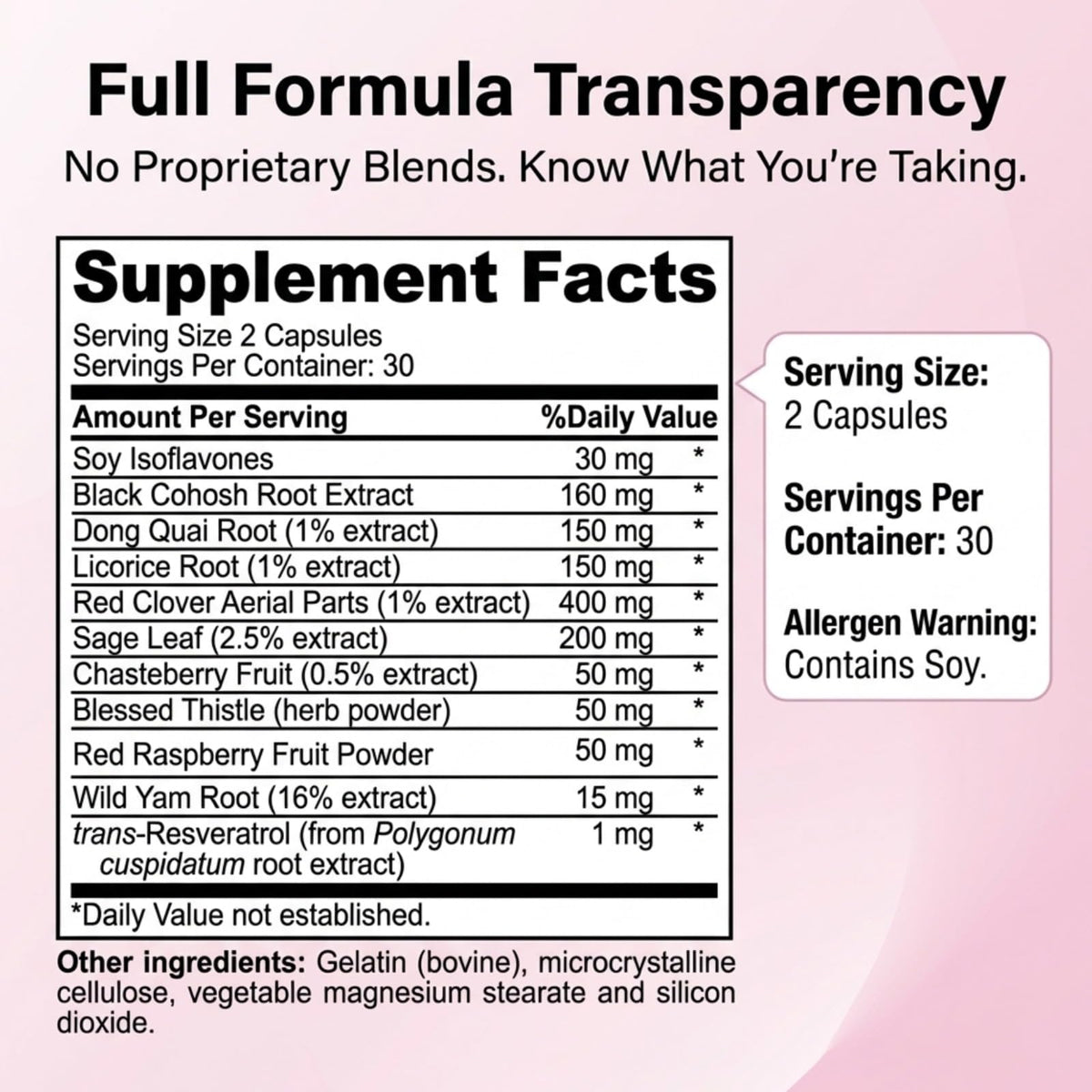 Menopause & Perimenopause Supplements for Women - Hot Flashes Relief