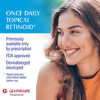 Glenmark Therapeutics Adapalene Gel 0.1% Acne Treatment, Paraben Free Topical Retinoid Cream for Face, Helps Clear and Prevent Acne and Clogged Pores, 15g Tube