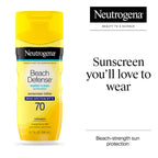 Buy now Neutrogena Sunscreen Lotion Beach Defense SPF 70, Face & Body Sunscreen, Broad Spectrum, Fast Absorbing, 6.7 Fl Oz, Water Resistant 80 Min, Oil-Free, Oxybenzone & Octinoxate Free at indiglob india