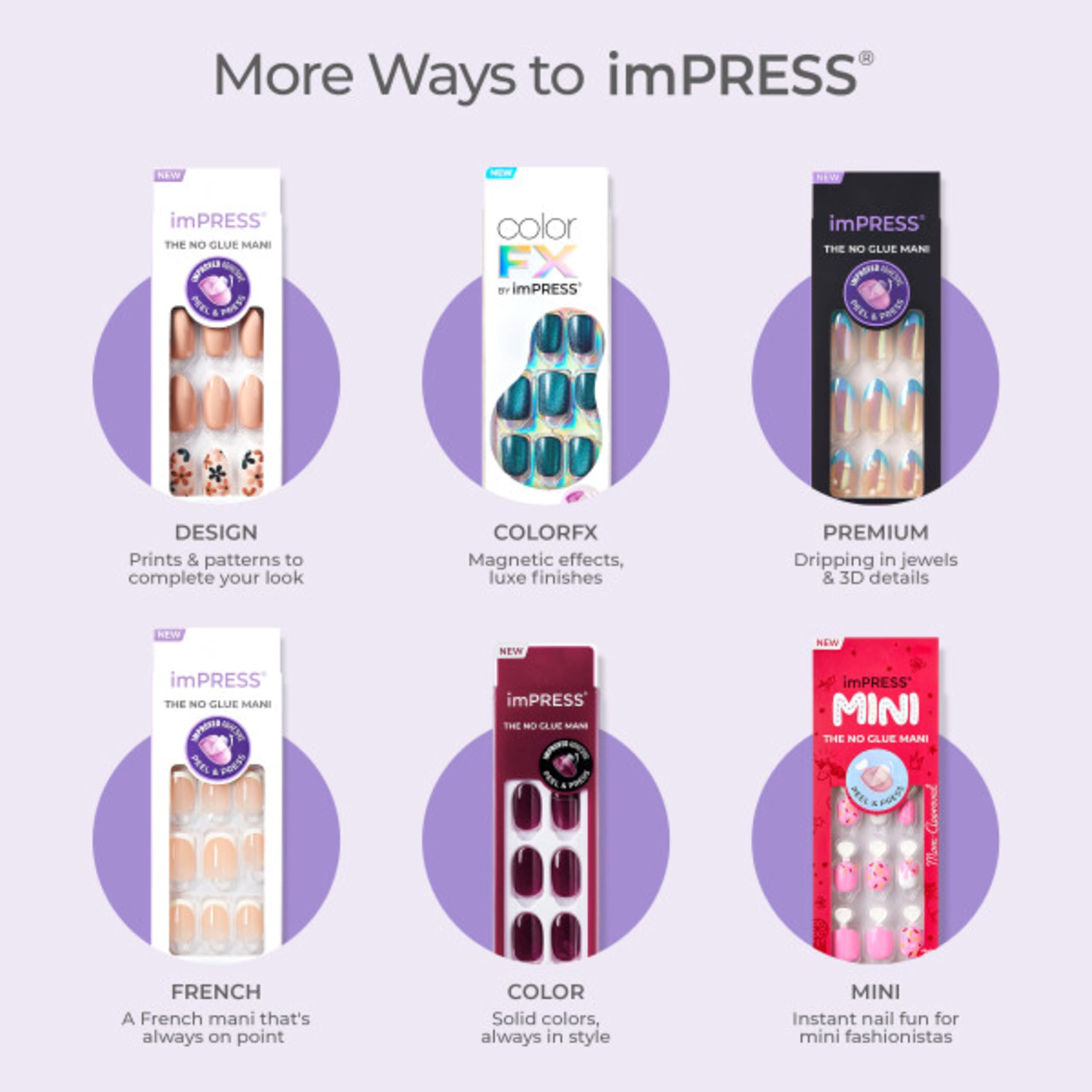 Kiss Impress No Glue Mani Press On Nails, Model, Classic French Manicure Kit, 30 Light Neutral + White Tip, Short Squoval, With IMPROVED Adhesive, Includes Prep Pad, Manicure Stick & Mini File