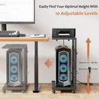 JANE EYRE Computer Tower Stand - 23.03"-28.3" Height Adjustable